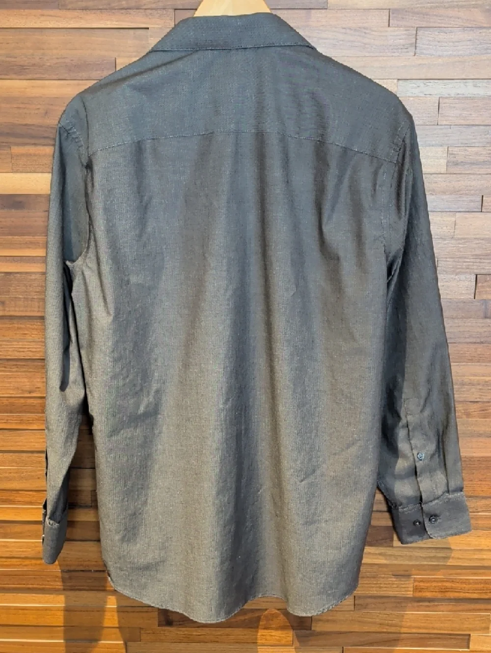 Calvin Klein Men's Steel Grey Button-Down Dress Shirt - Picture 7 of 7